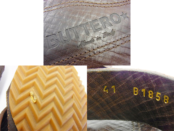 実際に弊社で買取させて頂いたBUTTERO/ブッテロ B1858 メンズ レザーサンダル 革 ブラウン 41の画像 2枚目