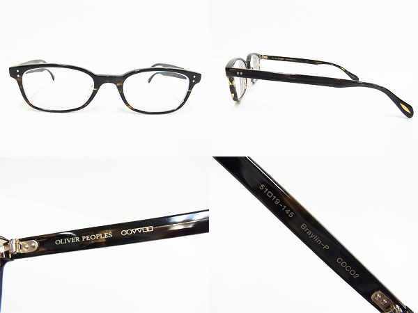 実際に弊社で買取させて頂いたOLIVER PEOPLES/オリバーピープルズ Braylin-P ブラック 眼鏡の画像 1枚目