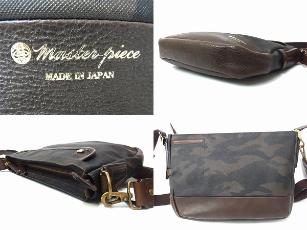 実際に弊社で買取させて頂いたMSPC/マスターピース 01657 GLOS レザーショルダーバッグ/迷彩の画像 1枚目