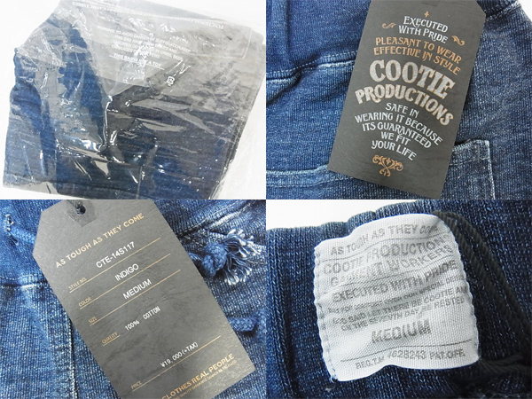 実際に弊社で買取させて頂いた【未使用】COOTIE/クーティー IndigoSweatShorts CTE-14S117/Mの画像 2枚目