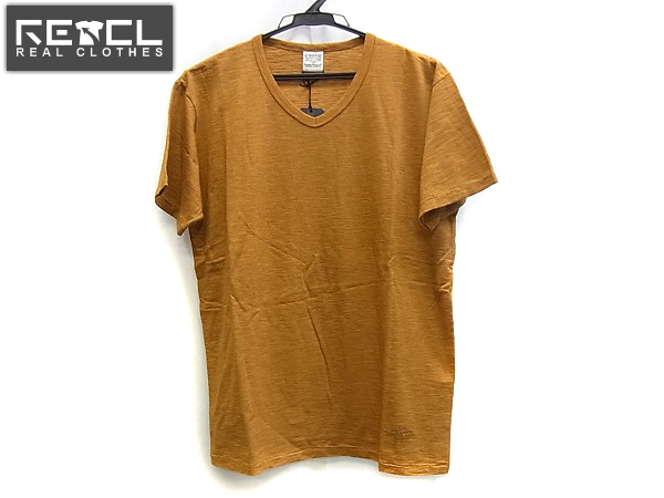 実際に弊社で買取させて頂いた【未使用】クーティー MARBLE SLAB S/S V-NECK TEE マスタードL