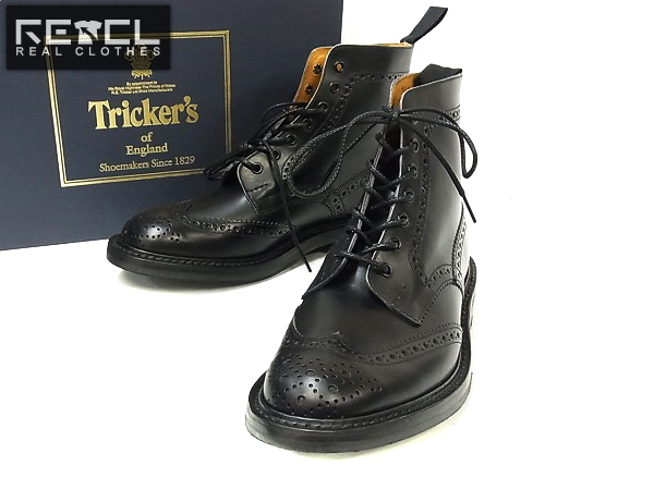 実際に弊社で買取させて頂いた【未使用】Trickers/トリッカーズ M2508 カントリーブーツ 黒 7