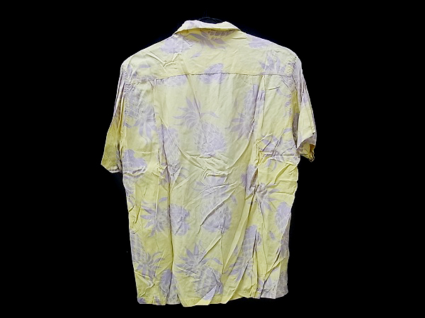 実際に弊社で買取させて頂いたデューク・カハナモク パイナップル柄半袖アロハシャツ/黄/Mの画像 1枚目