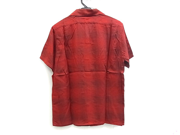 実際に弊社で買取させて頂いた【未使用】クーティー RayonOmbreCheck 14S/S OpenneckShirt赤Lの画像 1枚目