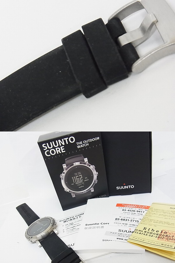 実際に弊社で買取させて頂いたSUUNTO/スント コアブラッシドスティール SS020339000/ブラックの画像 2枚目