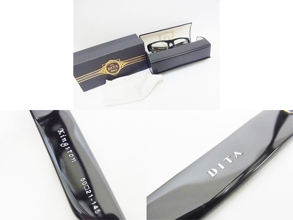 実際に弊社で買取させて頂いた【未使用】DITA/ディータ KINGSTON 2006D 黒縁メガネ ブラックの画像 2枚目