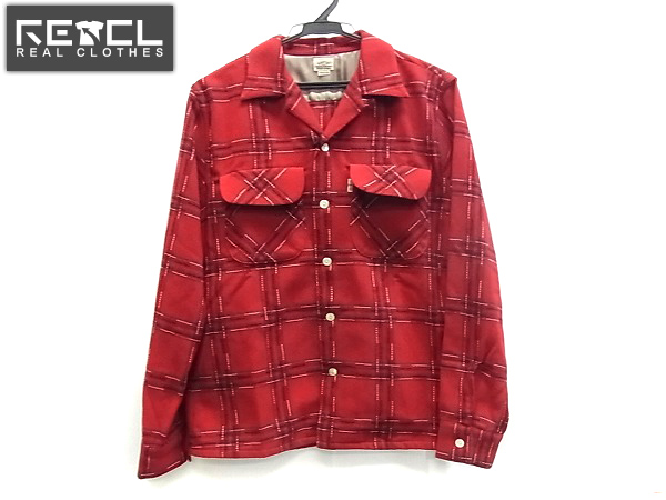 実際に弊社で買取させて頂いた【未使用】クーティー WoolSashikoCheck L/S Open-NeckShirt/M