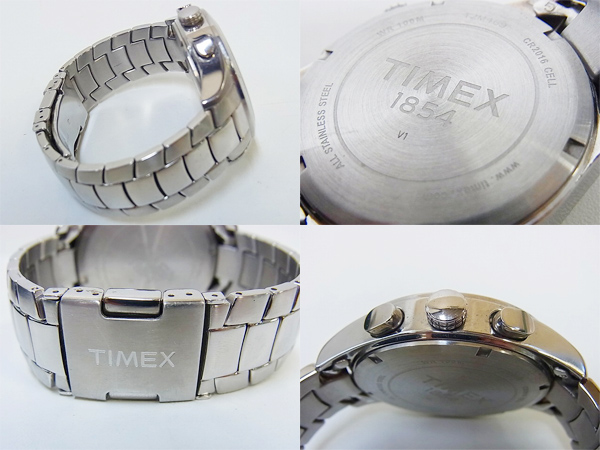 実際に弊社で買取させて頂いたTIMEX/タイメックス クロノグラフ 腕時計 銀黒/T2M469の画像 2枚目