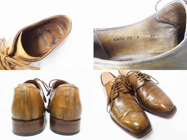 実際に弊社で買取させて頂いたSANTONI/サントーニ　5804 レザーシューズ ブラウン/6.5の画像 2枚目