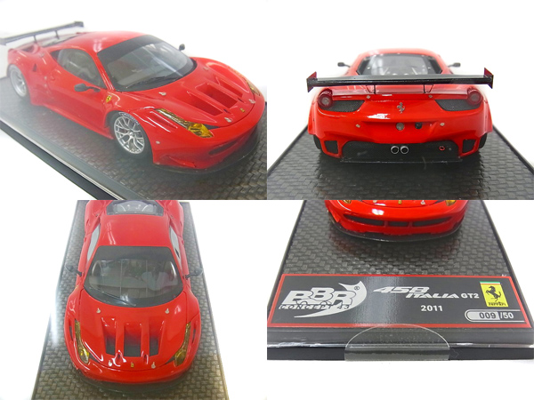 実際に弊社で買取させて頂いたBBR 1/43 フェラーリ 458 ITALIA GT2 2011 レッド 50台限定の画像 1枚目