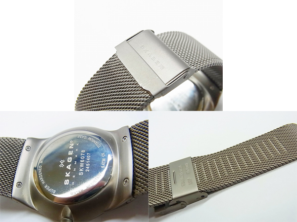 実際に弊社で買取させて頂いたSKAGEN/スカーゲン メッシュベルト/アナログ腕時計 SKW6078の画像 2枚目