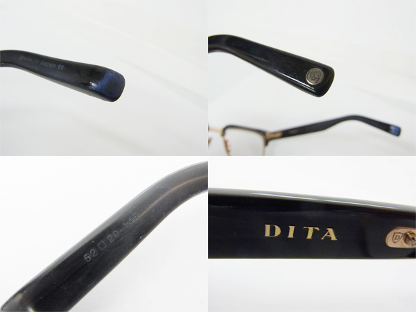 実際に弊社で買取させて頂いたDITA/ディータ Statesman DRX2011ブラック×ゴールド メガネの画像 2枚目