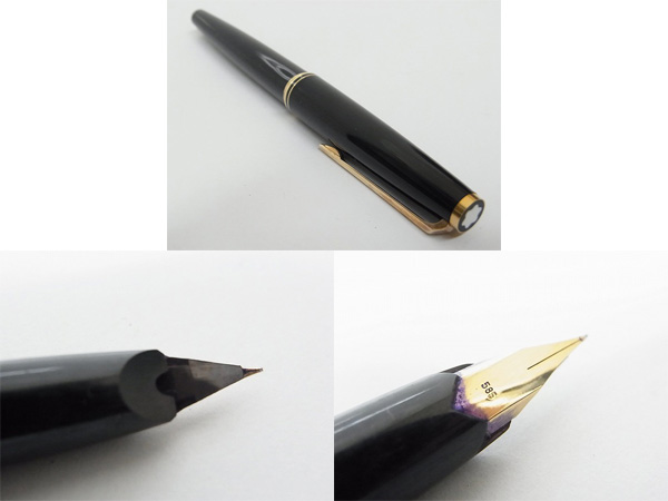 実際に弊社で買取させて頂いたMONTBLANC/モンブラン 221 万年筆 80年代 ペン先14K ブラックの画像 1枚目