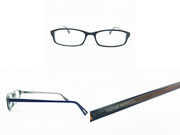 実際に弊社で買取させて頂いたOLIVER PEOPLES/オリバーピープルズ Lance-XL MARST 黒/紺 眼鏡の画像 1枚目