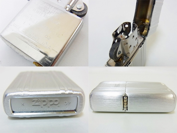 実際に弊社で買取させて頂いた【未使用】ZIPPO/ジッポー ゼロハリバートン シルバー 2002年製の画像 2枚目