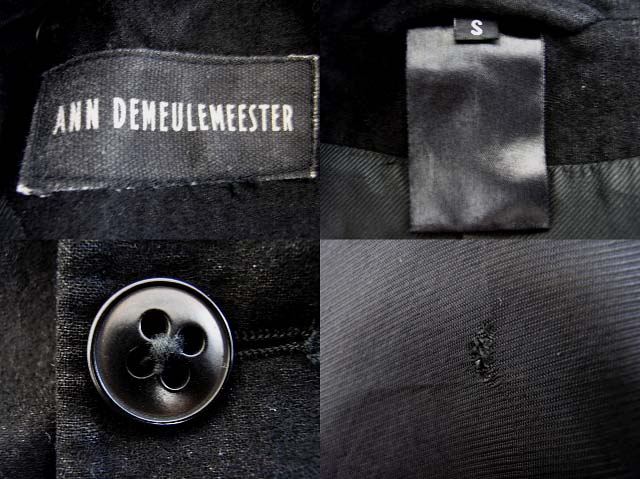 実際に弊社で買取させて頂いたアンドゥムルメステール テラードジャケット イタリア製 黒 Sの画像 2枚目