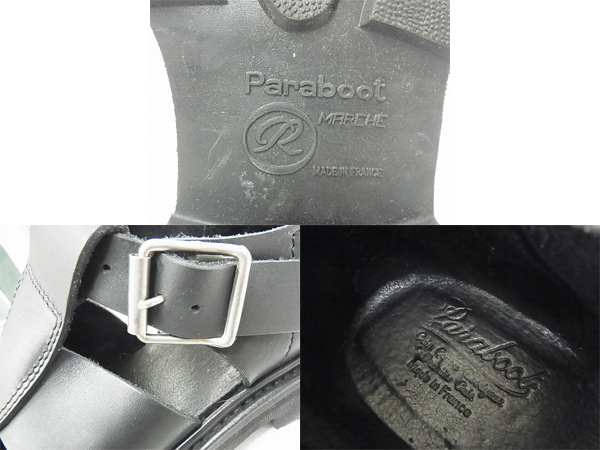 実際に弊社で買取させて頂いたparaboot/パラブーツ レザーサンダル Black/ブラック/UK6の画像 2枚目