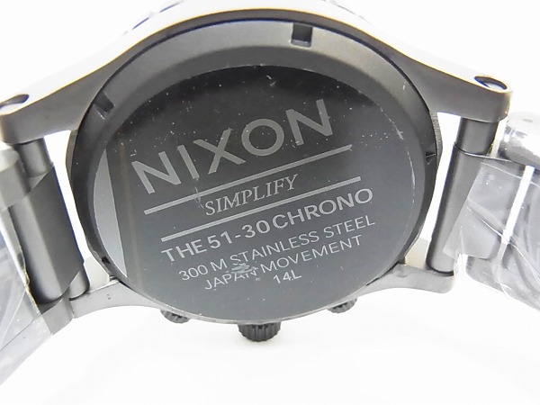 実際に弊社で買取させて頂いた【未使用】NIXON THE 51-30 クロノ NA0831062-00/ブラックの画像 1枚目