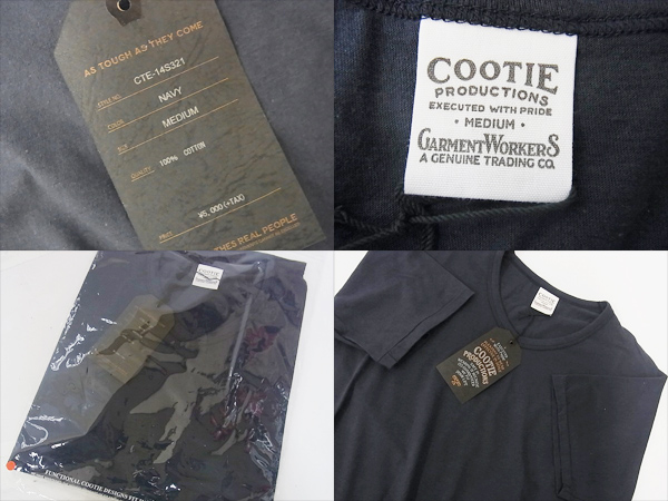 実際に弊社で買取させて頂いた【未使用】COOTIE/クーティー Plain V-Neck Tee/CTE-14S321 紺Mの画像 2枚目