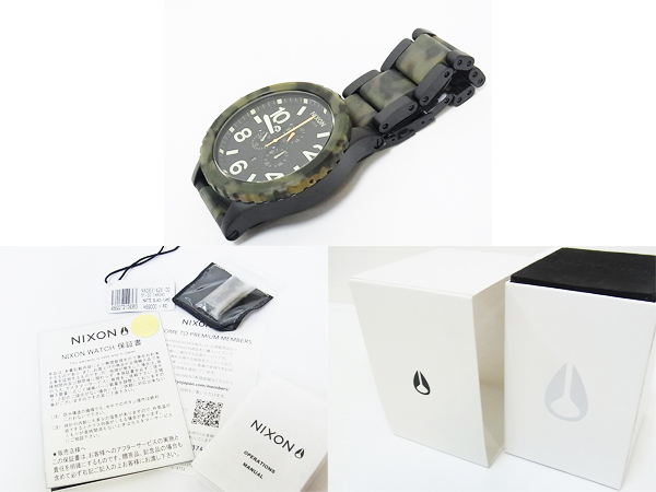 実際に弊社で買取させて頂いた[未使用]NIXON/ニクソンTHE51-30 ブラック/カモ クロノA0831428の画像 2枚目