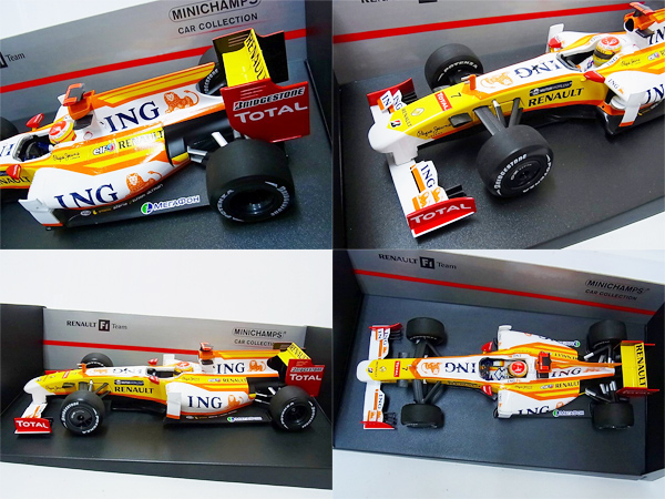 実際に弊社で買取させて頂いたミニチャンプス 1/18 RENAULT/ルノー No07 R29 F.アロンソ 2009の画像 1枚目