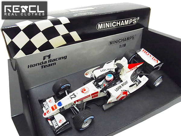 実際に弊社で買取させて頂いたミニチャンプス 1/18 BAR ホンダ ハンガリーGP 2006 J.バトン