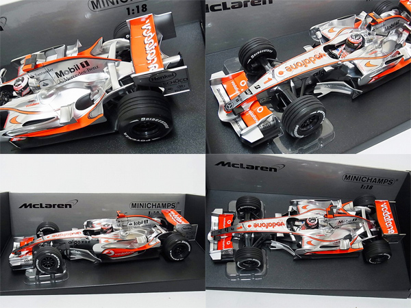 実際に弊社で買取させて頂いたミニチャンプス 1/18 マクラーレン Mercedes MP4-22 F.アロンソの画像 1枚目