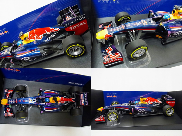 実際に弊社で買取させて頂いたミニチャンプス 1/18 Infinity Red Bull RB9 S.ベッテル 2013の画像 1枚目