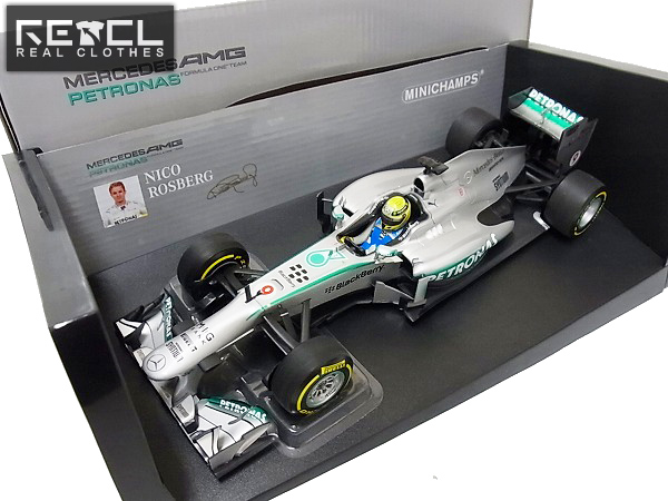 実際に弊社で買取させて頂いたミニチャンプス 1/18 Mercedes AMG ペトロナス N.ロズベルグ'13