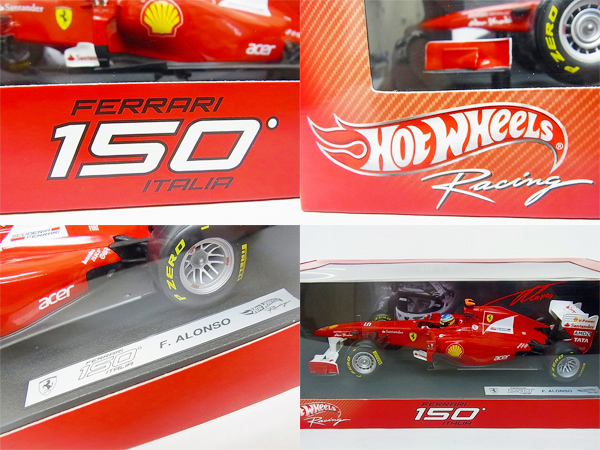 実際に弊社で買取させて頂いた[未使用]Hot Wheels 1/18 Ferrari 150 Italia F2011 F.アロンソの画像 1枚目