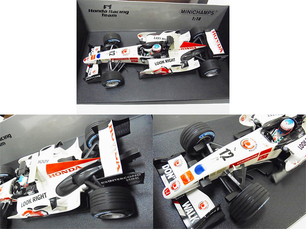 実際に弊社で買取させて頂いたミニチャンプス 1/18 BAR ホンダ ハンガリーGP 2006 J.バトンの画像 1枚目