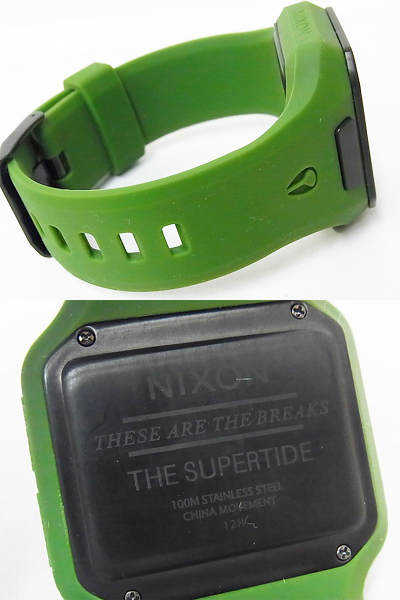 実際に弊社で買取させて頂いたNIXON/ニクソン THE SUPERTIDE デジタル腕時計/ウォッチ カーキの画像 2枚目