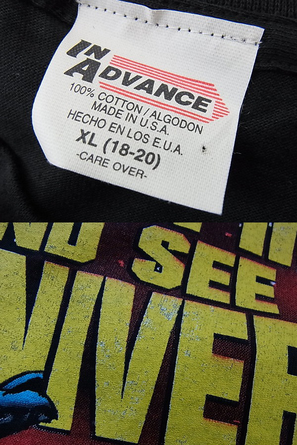 実際に弊社で買取させて頂いたスターウォーズ IN ADVANCEダースヴェイダープリントTシャツ/XLの画像 2枚目