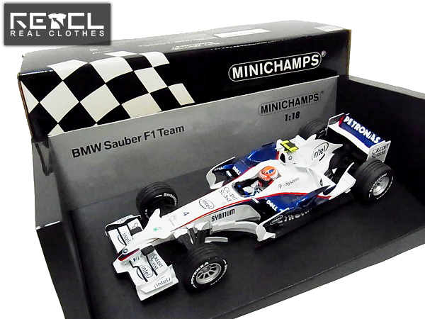 実際に弊社で買取させて頂いたミニチャンプス 1/18 BMW ザウバー F1.08 #4 K.クビサ 2008