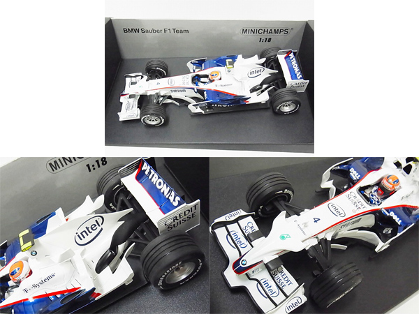 実際に弊社で買取させて頂いたミニチャンプス 1/18 BMW ザウバー F1.08 #4 K.クビサ 2008の画像 1枚目