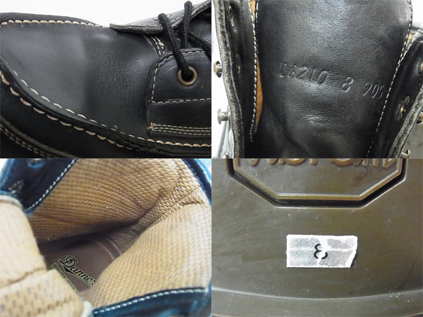 実際に弊社で買取させて頂いたDanner/ダナー USA製 ワークブーツ ブラック/黒 D6210/8の画像 2枚目