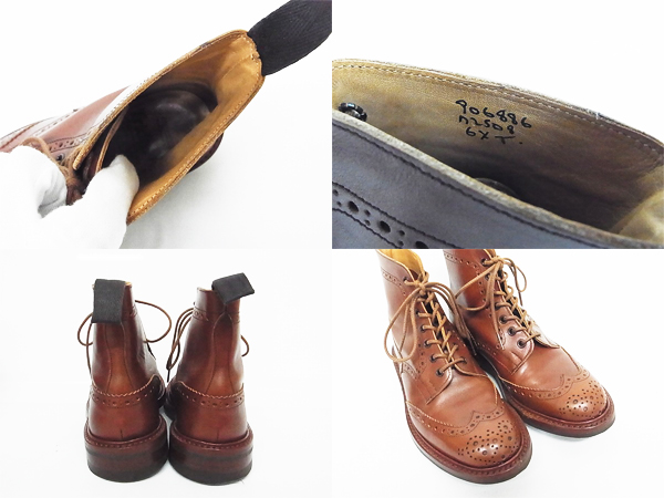 実際に弊社で買取させて頂いたTricker's/トリッカーズ M2508 カントリーブーツ ブラウン/6.5の画像 2枚目