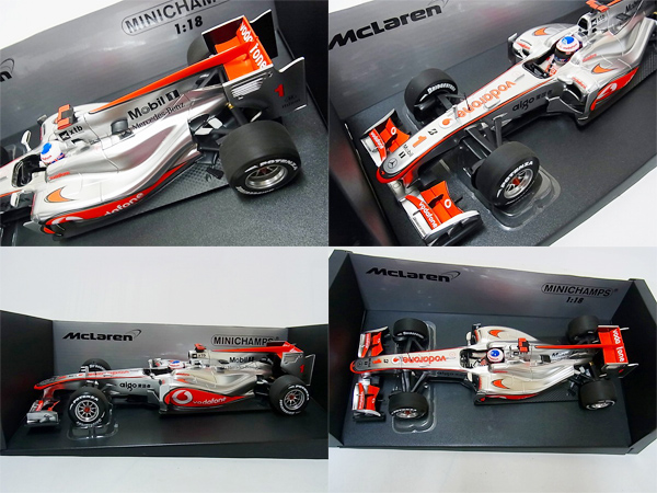 実際に弊社で買取させて頂いたミニチャンプス 1/18 McLaren Mercedes MP4-25 J.バトン 2010の画像 1枚目