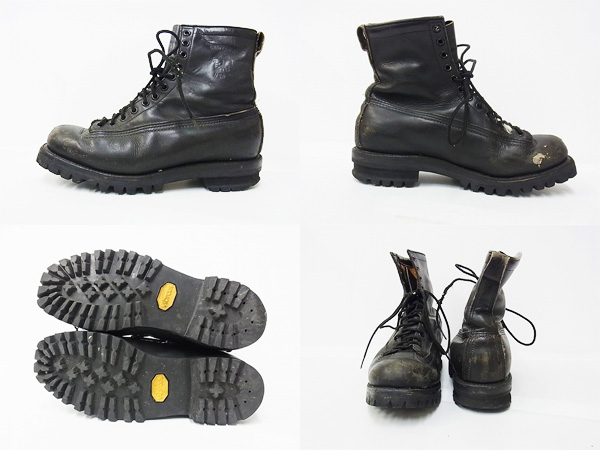 実際に弊社で買取させて頂いたChippewa/チペワ 80年代黒タグ レザー編上ブーツ 90136 黒 8.5Eの画像 1枚目