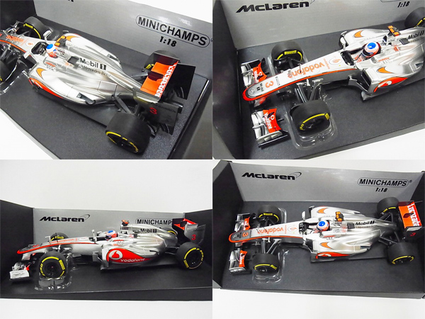 実際に弊社で買取させて頂いたミニチャンプス 1/18 マクラーレン メルセデス MP4-27 J.バトンの画像 1枚目