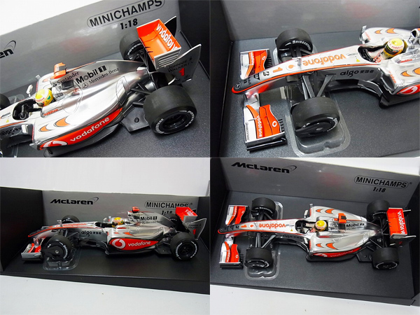 実際に弊社で買取させて頂いたミニチャンプス 1/18 マクラーレン MP4-24 L.ハミルトン 2009の画像 1枚目