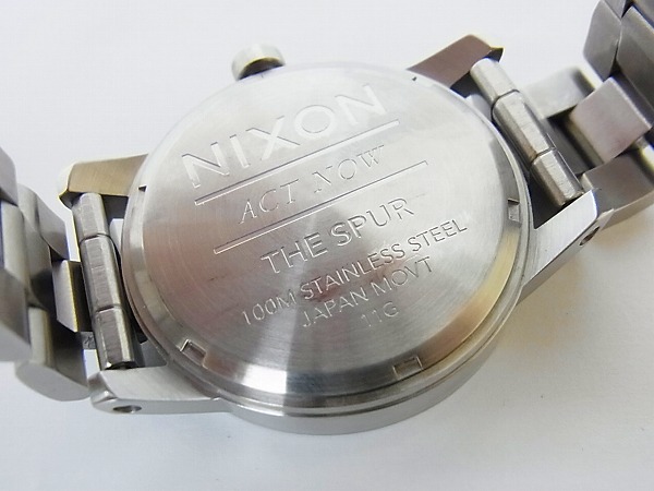 実際に弊社で買取させて頂いたNIXON/ニクソン MEN'S THE SPUR WATCH 腕時計 A263-1100 銀白の画像 1枚目