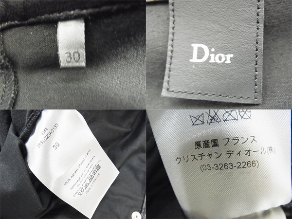 実際に弊社で買取させて頂いたDior/ディオールオム ストレッチラムレザーパンツ ブラック 30の画像 2枚目