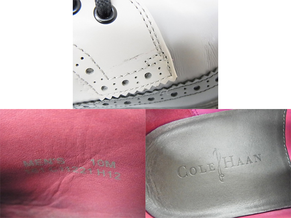 実際に弊社で買取させて頂いたCOLE HAAN/コールハーン ウィングチップシューズ C11221 灰/10Mの画像 2枚目