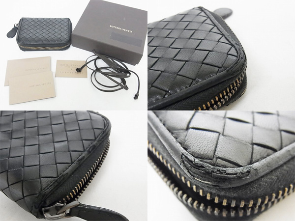 実際に弊社で買取させて頂いたBOTTEGA VENETA/ボッテガ メッシュコインケース ブラックの画像 2枚目