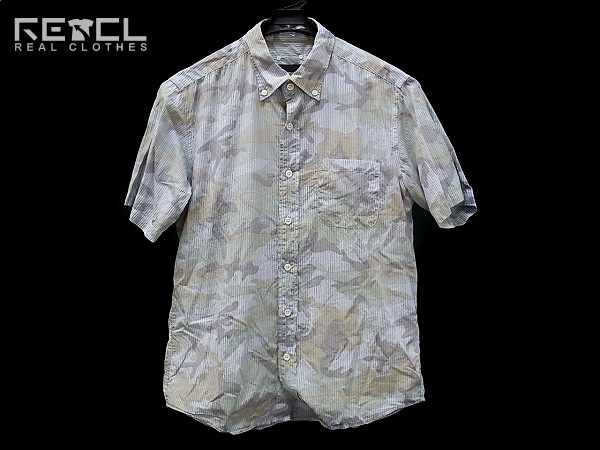 実際に弊社で買取させて頂いたSOPHNET/ソフネット CAMOUFLAGE STRIPE B.D SHIRT半袖シャツ/M