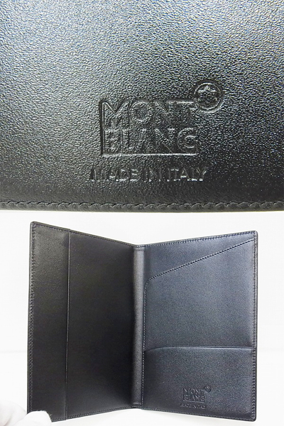 実際に弊社で買取させて頂いたMontblanc/モンブラン レザーパスケース/マルチケース ブラックの画像 2枚目