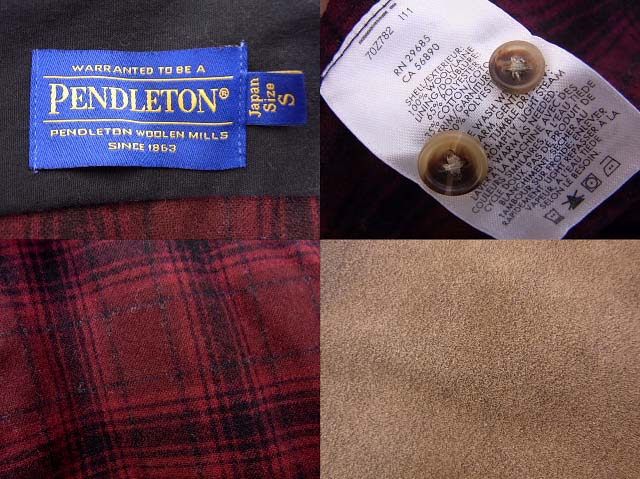 実際に弊社で買取させて頂いたPENDLETON/ペンドルトン ウール100％ 長袖チェックシャツ 赤 Sの画像 2枚目