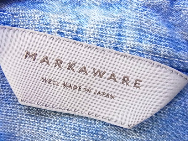 実際に弊社で買取させて頂いたMARKAWARE/マーカウェア APRON デニムシャツ A14C-24SH02C/1の画像 2枚目