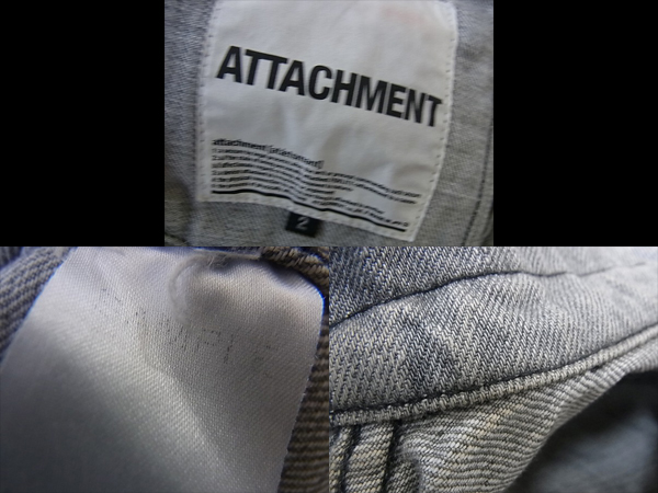 実際に弊社で買取させて頂いたATTACHMENT/アタッチメント Gジャン サンプル グレー 2の画像 2枚目